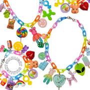 Rainbow Funky Charm Necklace & Bracelet