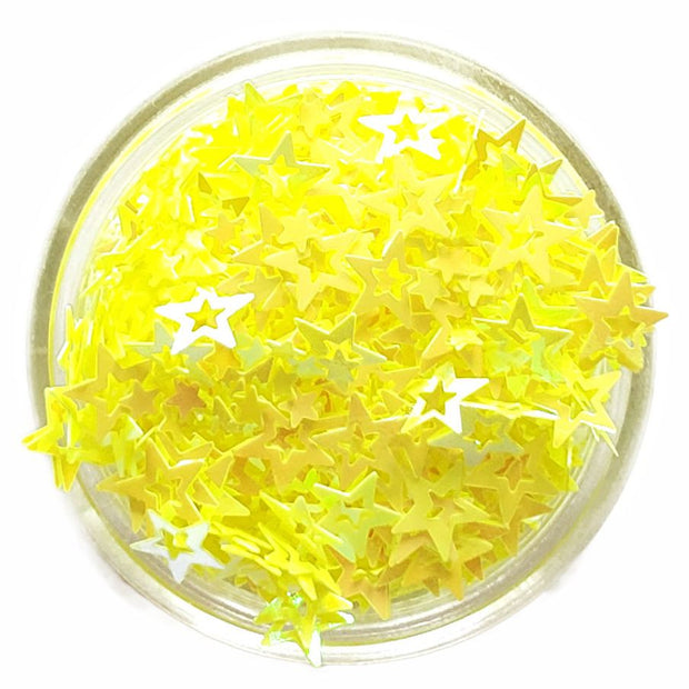 Yellow Hollow Star Glitter - Starlight