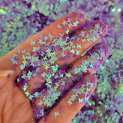 Purple Butterfly Glitter - Starlight