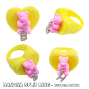 Banana Split Chunky Ring - Custom Letter