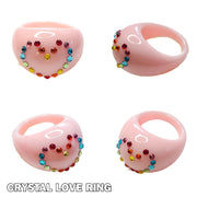 Crystal Love Chunky Ring