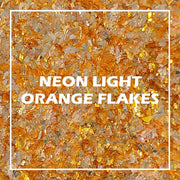 Neon Light Orange Glitter Flakes (UV reactive) - Starlight