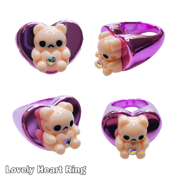 Lovely Heart Chunky Ring
