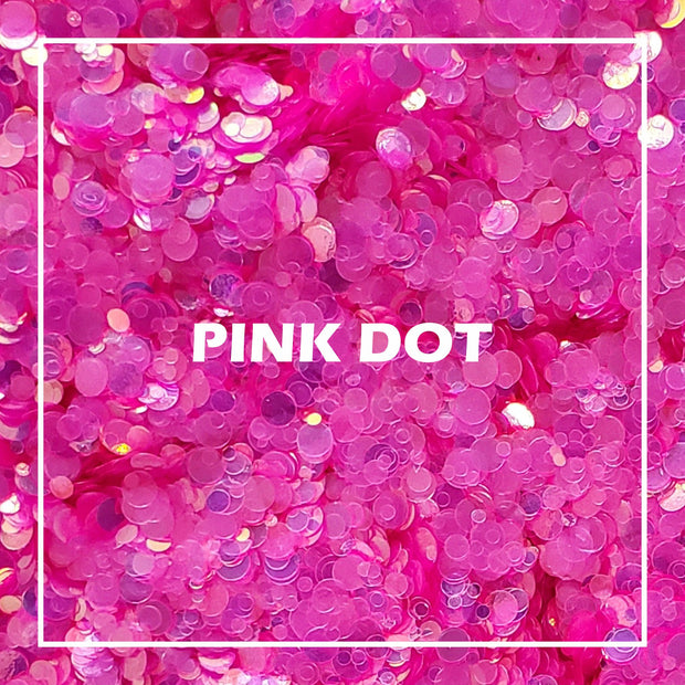 Pink Dot Glitter UV Reactive - Starlight
