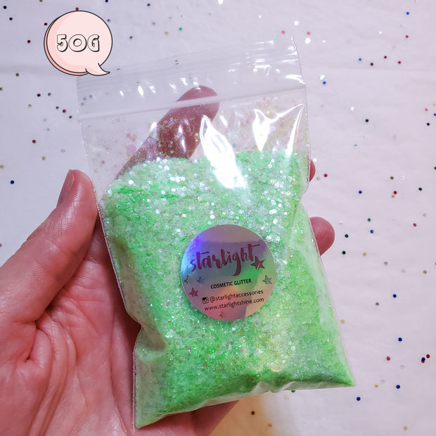 Baby Lime Chunky Glitter - Starlight