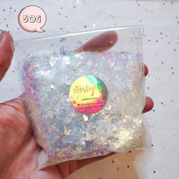 Clear Rainbow Glitter Flakes - Starlight