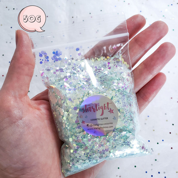 Frosty Mint Chunky Glitter - Starlight