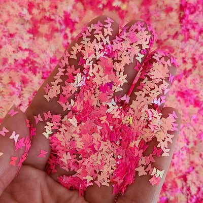 Hot Pink Butterfly Glitter - Starlight