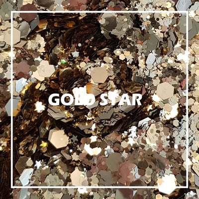 Gold Star Chunky Glitter - Starlight